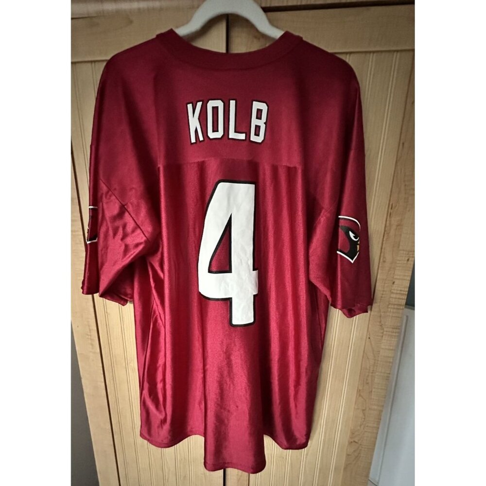 Reebok Arizona Cardinals #4 Kolb Men's Size XL Jersey- Red *tiny‎ flaw*